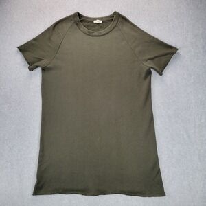 Eileen Fisher Raglan Organic Cotton Sweatshirt Dress Size S Green Boho Comfort